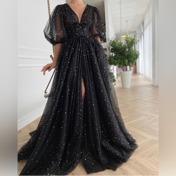 Teuta Matoshi Dresses & Skirts - Black Starry Night Gown size 10